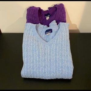 Bundle of Basic Editions Cable sweaters, Sz. Small